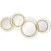 Image de Lot de 4 miroirs ronds muraux Ø 30, 24, 21 cm crochet visserie incluse métal doré