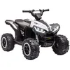 Image de Quad buggy électrique enfant 12 V 3 Km/h max. effets lumineux et sonores blanc noir