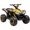 Image de Quad buggy électrique enfant 12 V 3 Km/h max. effets lumineux et sonores jaune noir