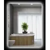 Image de Miroir rectangulaire mural lumineux LED de salle de bain Kleankin 80 x 60 cm Luminosité réglable Blanc transparent