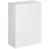 Image de Commode 6 tiroirs style contemporain dim. 80L x 39l x 115H cm poignées invisibles blanc