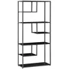 Image de Bibliothèque étagère de rangement à 7 niveaux style industriel acier bois noir