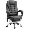 Image de Fauteuil de bureau direction massant chauffant hauteur réglable dossier inclinable tissu gris