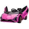 Image de Voiture électrique enfant de sport supercar 12 V - V. max. 5 Km/h effets sonores + lumineux rose