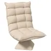Image de Fauteuil relax grand confort pivotant inclinaison réglable 5 niv. épais garnissage mousse haute densité tissu velours microfibre beige