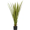 Image de Plante artificielle agave H.90 cm 16 feuilles tronc grand réalisme pot inclus