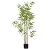 Image de Bambou artificiel 1,80H m - plante artificielle - 830 feuilles réalistes, vrais troncs - pot inclus