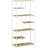 Image de Bibliothèque étagère de rangement à 7 niveaux style industriel acier bois clair