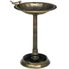 Image de Bain d'oiseaux abreuvoir pour oiseaux jardinière 3 en 1 dim. Ø 50 x 72H cm PP bronze antique