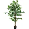 Image de Arbre artificiel plante artificiel ficus hauteur 1,5 m tronc branches liane lichen feuilles grand réalisme pot inclus