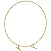 Image de Arche décorative - arche de mariage - arche de ballon - dim. 222L x 60l x 224H cm - acier doré