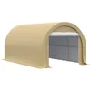 Image de Tente garage carport dim. 5L x 3l x 2,4H m acier galvanisé robuste PE haute densité 190 g/m² imperméable anti-UV beige