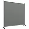 Image de Panneau brise-vue paravent extérieur sur roulettes - autoportant - dim. 183L x 30l x 181H cm - gris