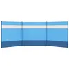 Image de Paravent brise-vue camping plage portable pliable avec sac de transport et poteaux acier dim. 440L x 140H cm bleu