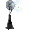Image de Ventilateur oscillant inclinable sur pied roulettes brumisateur 2 en 1 - 90W - timer, 3 modes, 3 vitesses - télécommande - noir