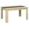 Image de Table à manger rectangulaire 6 personnes - dim. 140L x 90l x 75H cm - aspect chêne clair noir