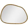 Image de Miroir mural décoratif forme organique dim. 70L x 50H cm cadre bois de pin verni