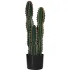 Image de Cactus artificiel grand réalisme 3 pieds dim. Ø 17 x 60H cm pot inclus vert