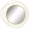 Image de Miroir rond design moderne Ø 65 cm métal filaire doré