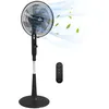 Image de Ventilateur oscillant réglable sur pied 40W 3 modes 28 vitesses timer fonction anti-moustique télécommande noir