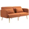 Image de Canape droit HOMCOM 3 places en lin beige 83 x 170 x 80 cm