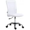 Image de Vinsetto Chaise de bureau ergonomique hauteur réglable piètement chromé pivotant 360° revêtement blanc