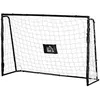 Image de But de football - cage de foot - but futsal dim. 186L x 62l x 123H cm - châssis métal filet PE - piquets & outil inclus - noir