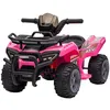 Image de Buggy électrique enfant quad électrique pour enfant de 18 à 36 mois effet lumineux 6 V 2 Km/h max. métal PP rose
