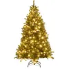 Image de Sapin de Noël artificiel LED H.180 cm - 872 branches - blanc chaud vert
