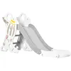 Image de Toboggan enfant 18-36 mois design fusée - usage intérieur - dim. 157L x 46,5l x 80H cm - PE gris blanc