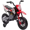 Image de Moto cross électrique dirt bike enfant 12V 2 moteurs 2 vitesses 2,4-5 Km/h musiques rouge