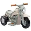 Image de Moto électrique enfant chopper 6V env. 3Km/h 3 roues effets lumineux sonores fonction bulles vert beige