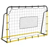 Image de Filet de rebond de football - rebondisseur de football angle réglable - dim. 184L x 123H cm - jaune noir