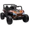 Image de Buggy électrique enfant UTV - quad électrique enfant - 12V, 2 moteurs, 6Km/h max. - télécommande - nombreux effets - noir marron
