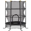 Image de Trampoline de jardin enfants Ø 1,63 x 1,90H m filet de sécurité porte zipée couvre-ressorts + 6 poteaux rembourrés inclus bleu