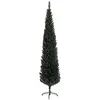 Image de Sapin de Noël artificiel mince H.195 cm 390 branches vert foncé