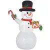 Image de Bonhomme de neige gonflable de Noël de 180 cm avec lumières LED, matériel fixation et souffleur, décoration de Noël pour l'intérieur et l'extérieur résistant aux intempéries IP44