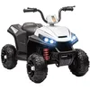 Image de Quad électrique enfant 2 moteurs 12V 5 Km/h max. marche AV AR nombreux effets blanc