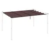 Image de Toile de rechange pour pergola rétractable 4 x 3 m polyester haute densité 180 g/m² imperméabilisé chocolat