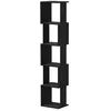 Image de Bibliothèque étagère design zig zag 5 niveaux dim. 33 x 28 x 161 cm noir