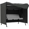 Image de Housse de protection balancelle de jardin zippée 177 x 114 x 152 cm oxford haute densité gris