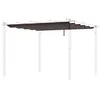 Image de Toile de rechange pour pergola rétractable 3 x 3 m polyester haute densité 180 g/m² imperméabilisé chocolat
