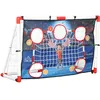 Image de Cage de handball enfant 5 zones cibles - balle, pompe, piquets inclus - blanc rouge