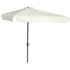 Image de Demi parasol - parasol de balcon 5 entretoises métal dim. 2,3L x 1,3l x 2,49H m polyester haute densité crème