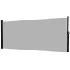 Image de Store latéral brise-vue paravent rétractable de jardin dim. 3 x 1,8 m alu. polyester gris clair