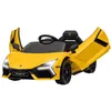 Image de Voiture électrique enfant licence Lamborghini Revuelto télécommande effets sonores lumineux jaune