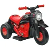 Image de Moto électrique enfant chopper 6V env. 3Km/h 3 roues effets lumineux sonores fonction bulles rouge noir