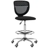 Image de Chaise de bureau haute ergonomique - chaise de travail surélevée - assise haute réglable H.68-88 cm - noir