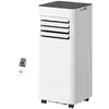 Image de Climatiseur monobloc mobile homcom SILKAIR HOME - Aire Acondicionado Portatil 3 en 1 7000BTU blanc 26 m2 2051 W