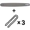 Image de Guide 20 pouces (50 cm) avec lot de 3 chaînes 76 maillons pour tronçonneuse